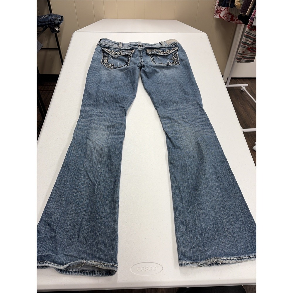 Silver Jeans Women's Suki 17 Bootcut Blue Denim W31 / L34 Very Embellished - Picture 5 of 10